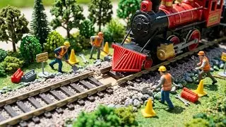 Train in Danger! Missing Track Emergency Repair ⚠️🚂