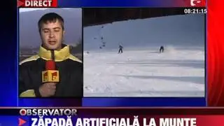 Zapada artificiala la munte 26 NOIEMBRIE 2011