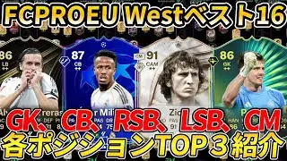 FCPRO EU West ベスト16各ポジション【GK～CM】使用率TOP３紹介！高額選手からコスパ選手もランクイン！これで勝率UPへ！【EAFC26 】#EAFC26 #FC26 #FCPRO