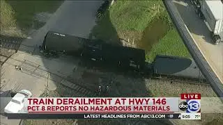 Train derails at Port Road and Highway 146 in Seabrook