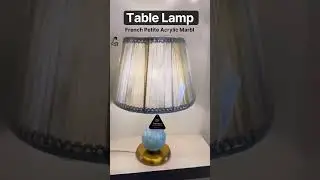 French Petite Acrylic Marble Table Lamp.