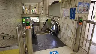 1X エスカレータ― 2X エレベーター 旭ヶ丘駅から黒松駅へ 仙台市営地下鉄 南北線2024 08