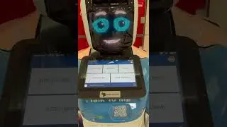 Taking direction from robot at metro station in Dubai #robot #metro #dubai