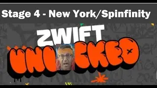 Zwift Unlocked, race 4: New York, new route - Spinfinity. Not hilly, but definitely not easy