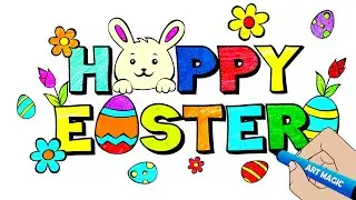 🐰🎨 Happy Easter: Easter special drawing!! #easterart #sketching #howtodraw 🎨✏️| ArtMagic