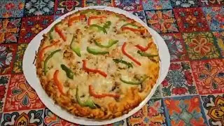 የዶሮ ፒዛ ቀላል አሠራር  Chicken Pizza Making at home@menberekebede662