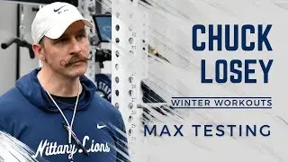 Penn State strength coach Chuck Losey discusses team progress in winter conditioning