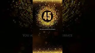 Personalisable 45th birthday Video Invitation