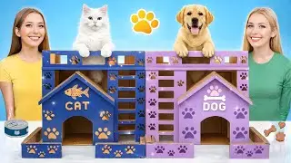 DIY Cardboard Houses for Pets 🐶🐱 Secret Room Surprises by Glamilla's World