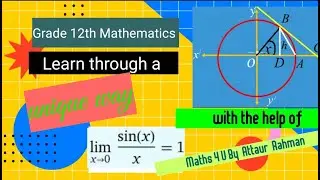 Geometrical Proof of lim (sin x)/x | Differential Calculus squeeze theorem|2nd year |@maths4ubyAR