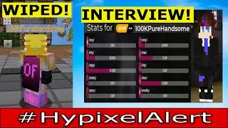 RICHEST Player in Skyblock WIPED! (100kPureHandsome) #HypixelAlert INTERVIEW - Quitting!?