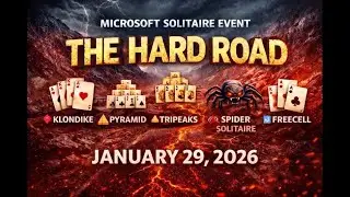 Game 13 Pyramid HARD  - The Hard Road - January 29, 2026 - Microsoft Solitaire