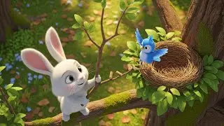 Moral Story for Kids in English | White Bunny & Blue Bird Story 🐰 | Kids Moral Story | Kids Learning
