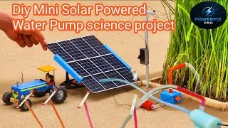 Diy Mini Solar Powered Water Pump science project @PowerFixPro