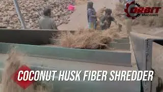 Double Shaft Coconut Husk Fiber Shredder 50HP