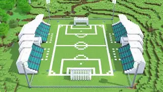 Minecraft: How To Build A Football Stadium [Tutorial]
