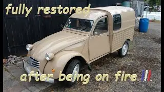 Citroën 2cv azu 250 restoration repair re réparation des dommages causés par le feu . #classiccars
