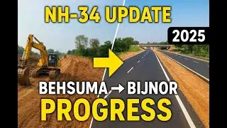 NH-34 Construction Progress: Behsuma &rarr; Bijnor Update (2025)