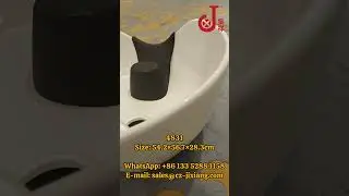 Follow the camera to feel texture of ceramic shampoo basin JX-4831. DM me for more details.#JIXIANG