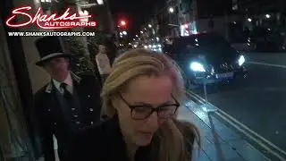 Gillian Anderson signing autographs - 1 each x-files , Tron Ares actress -SHANKS AUTOGRAPHS