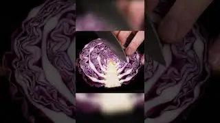 Slicing a Purple Cabbage is Pure Visual Art 💜🥬 | ASMR #Shorts