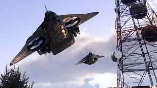 Top-secret Russian fighter jets try to escape Ukrainian anti-aircraft missiles, but fail. - ARMA 3