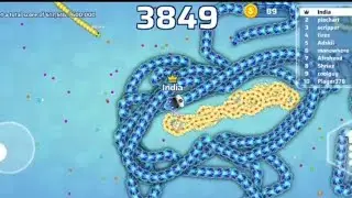 Snake.io🪱 game🎮 1st rank high score gameplay @suryakumar