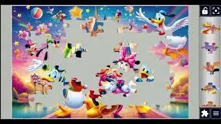 Mickey 🐭& Friends 🐴 🐒 Castle Party🏰🎉🦆🐕 jigsaw puzzle 🧩🧩//@jigsawpuzzle390 