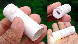 How To Make A Mini Led Torch Ligh | DIY- Rechargeable Led Flashlight