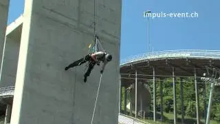 Houserunning mit impuls-event am Sprungrichterturm Skischanzen Einsiedeln