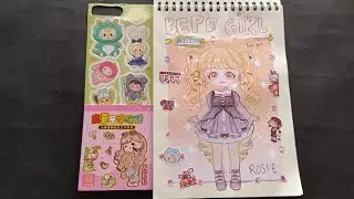 Sketchbook diy paper doll 🥰 | my decoration paperdoll girl 🥰 super cute #doll #diy #sketchbook 