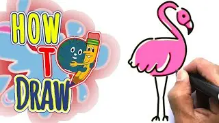 DRAWING A FLAMINGO EASY | ANIMAL | COLORING PAGE | Easy Things to Draw | @DrawingwithKIDS