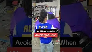 Avoid Bubbles When Wrapping a Hood #carwrapclass #vehiclewraps  #wrapcars #cardetailing #vinylwrap
