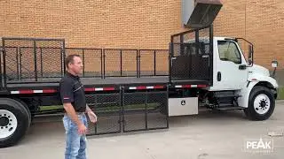 Custom 26' Fold Down Side Flat Bed Truck Body | Peak Trailer Group