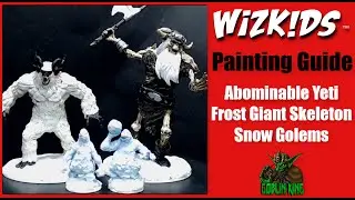 Wizkids Games, Creatures of the Frost, Painting Guide, Yeti, Golems, Giant, D&D