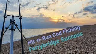 Hit n Run Cod fishing on Chesil Beach.