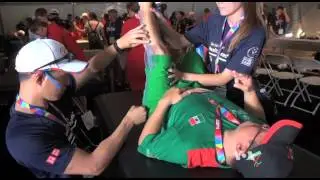 Special Olympics Athletes Meet International Friends