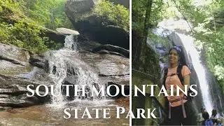 South Mountain State park - Hiking to High Shoals Falls and Chestnut Knob