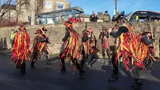 Powderkegs Morris 'Upton Stick' at New Mills Wassail and Twelfth Night Celebration 2026