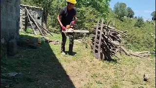 KÖYDE PRATİK DAL ODUN KESİMİ