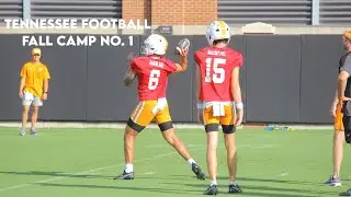 Tennessee Football Fall Camp 1: UT Quarterbacks Hit The Field - Joey Aguilar, Jake Merklinger