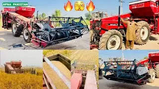 First Time in Pakistan.New Holland Tractor Big Performance |Rice Harvester.Price Review information