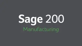 Sage 200 Extra Manufacturing
