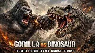GORILLA vs DINOSAUR &ndash; The Most Epic Battle Ever | Cinematic AI Movie