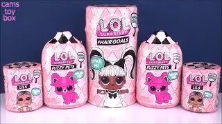 LOL Surprise DOLLS Hairgoals Makeover Series LILS Fuzzy PETS 5 Unboxing TOYS