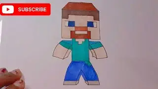 MINECRAFT STEVE drawing|Easy Drawing| trending vedio