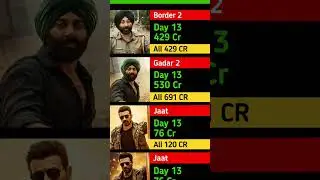 Border 2, Gadar 2 aur Jaat ke 13th day worldwide box office collection ka full comparison 🔥