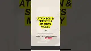 Atkinson and Shiffin memory model #ignou #psychology #mapc #psychologist #mapsychology