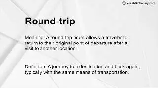 Round-trip Meaning