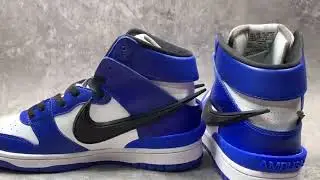 Nike Dunk High AMBUSH Deep Royal REAL VS FAKE